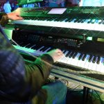 Michael Ernst an den Keyboards der D-Lite Partyband aus Geseke NRW beim Schützenfest Hellinghausen 2017