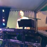 Michael Ernst-Keyboarder der D-Lite Partyband aus Geseke beim Schützenfest Boke 2017